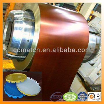 varnished tinplate coil for twist off cap production